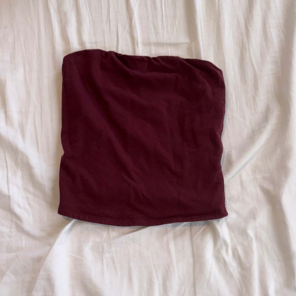 Garage Burgundy Crop Top